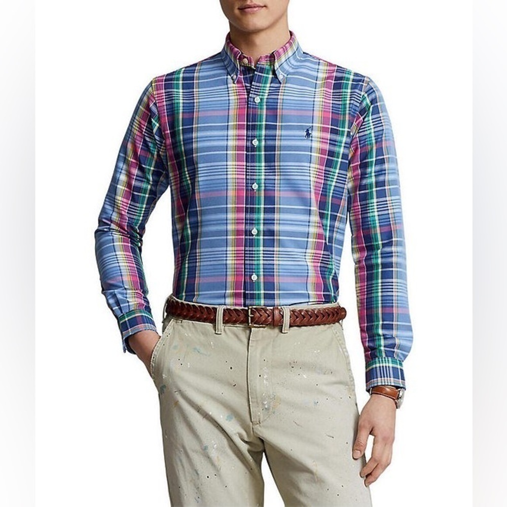 Polo Ralph Lauren Classic-Fit Plaid Performance Stretch Long-Sleeve Woven Shirt